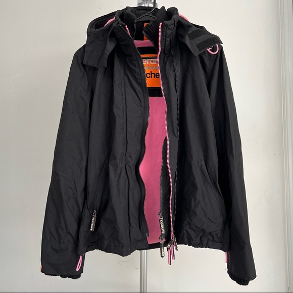 SUPERDRY Windcheater Jacker Pink Fleece Lining - Picture 2 of 11